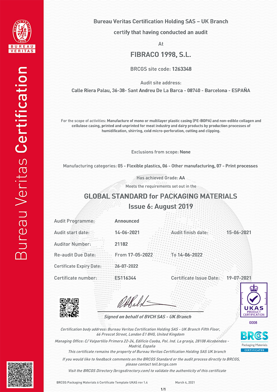 BRC Certificate